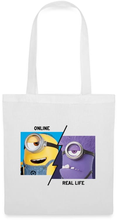 Minions Stuart Online Vs. Real Life Tas Van Stof Schoudertas