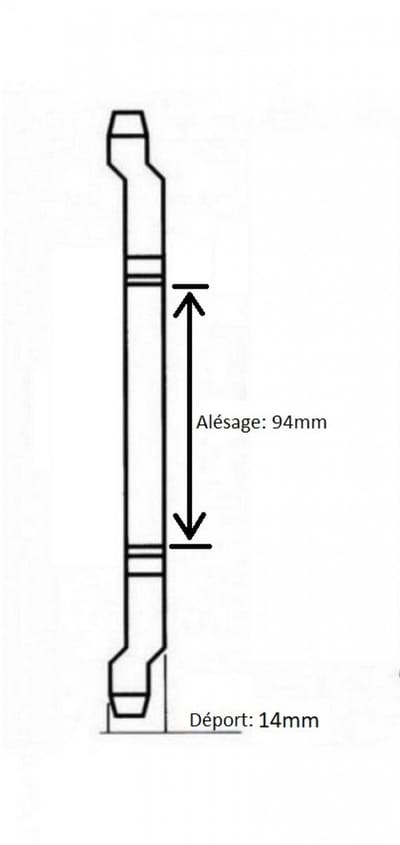 teknix ringwiel voor bromfiets mbk 50 41 zwart 52 dts steek 415 Ø94 nieuw