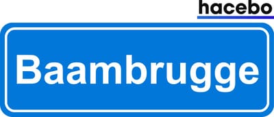 Hacebo - Plaatsnaam Sticker - 29x10 CM - Baambrugge sticker - Verkeersborden sticker - grappige cadeaus - Baambrugge