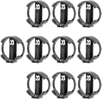 Knoopcel Batterijhouder - CR2032 Houder - DIY Projecten - PCB Montage - 10 Stuks - Zwart