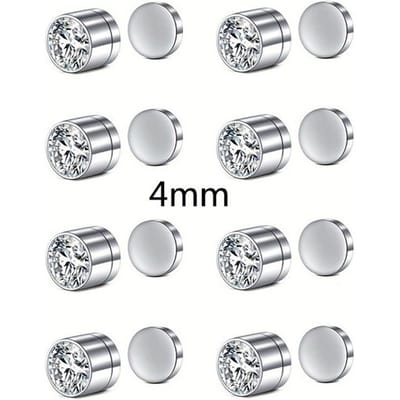 2-Delige Magnetische Nep Neuspiercings, Gepersonaliseerde Punk, Mode Dames Neus Sieraden Set, Geen Piercing Nodig, Vintage white