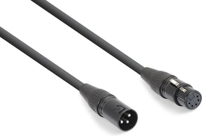 PD Connex DMX verloopkabel 3-pin XLR male naar 5-pin XRL female