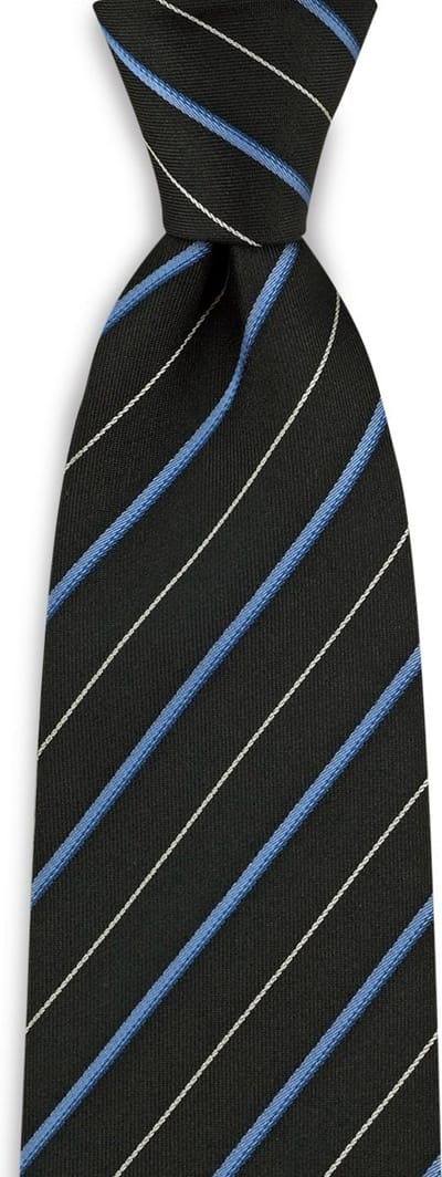 We Love Ties - Stropdassen - Stropdas Business Flight - zwart / lichtblauw