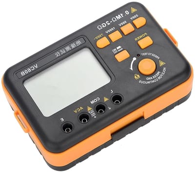 Isolatieweerstand Tester - Megohm Meter - Elektrisch Testen - Dubbel Bereik - 200MΩ/2GΩ - Grijs