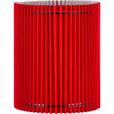 Home Sweet Home - Papieren Gevouwen Lampenkap - Cilindrisch - Rood - ø20 x 24 cm - E27 fitting - Voor Tafellampen - Ontworpen voor woonkamer en