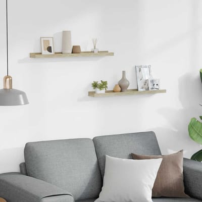 vidaXL - Wandplanken - 2 - st - Sonoma - eiken - 60x9x3 - cm