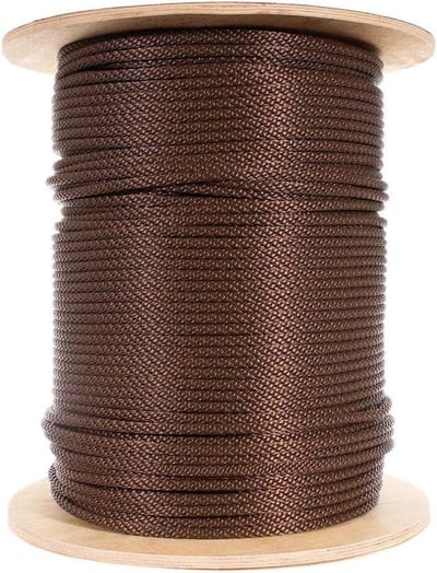 Gevlochten Draadkabel - Versterkt Touw - Vlaggenmast Gebruik - Bestand Tegen Weer - 5/16 Inch 100 Voet - Bruin