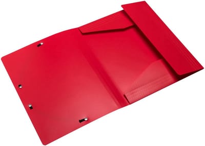 Exacompta 50x Elastomappen met 3 flappen gerecycled PP Opak - Rood - 55705E