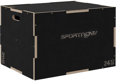 Springkist - 76x61x51cm 3-in-1 - Robuust Staal Met Handvatten - Voor Fitness En Plyometrie - Voor Thuis En Sportschool - Zwart
