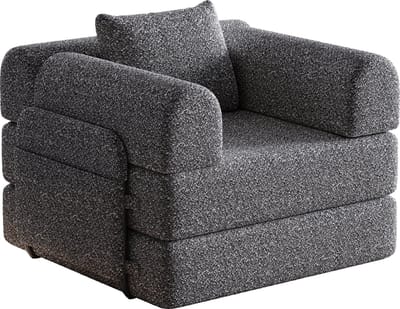Rolipo Slaapbank 2-in-1 Chenille – Met Opbergruimte – 3 Stalen Frames