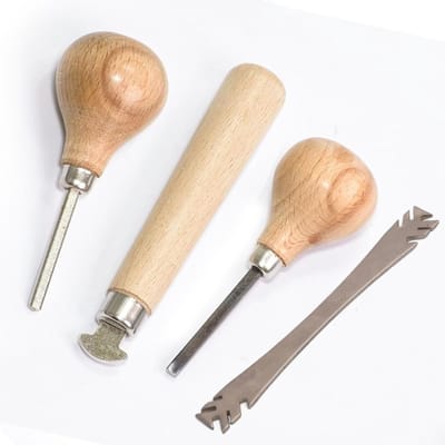 Dailygoods- Sieradenset 4-in-1 - Professioneel Gereedschap - Prong Lifter - Bezel Pusher - Bezel Roller - Hardhouten Handgrepen - Juweliersgereedschap