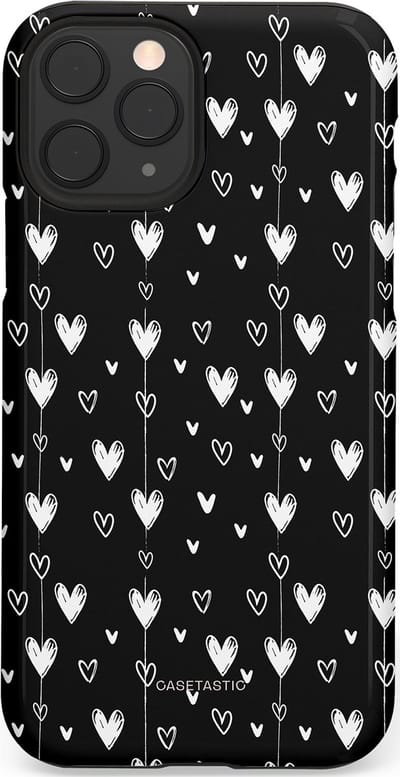 Casetastic Hoesje Geschikt voor Apple iPhone 11 Pro - Stijlvolle Beschermende Duo-layer Case - Hangend Hartje