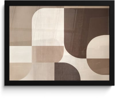 Poster in lijst - Fotolijst 40x30 cm - Posters - Geometrisch - Geweven structuur - Modern - Posterlijst zwart - Decoratie - Wanddecoratie woonkamer - Muurdecoratie slaapkamer