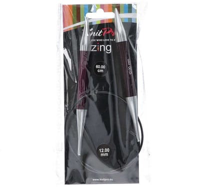KnitPro Zing rondbreinaalden 60cm 12.00mm