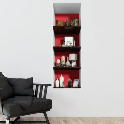 Sticker met 3D-effect, 4 designplanken, 40 x 120 cm