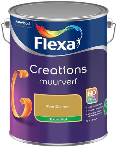 Flexa - Creations Muurverf Extra Mat - Puur Duinpan - Mengverf - 5 L