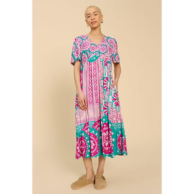White Stuff Lucy Eco Vero Mini Dress Pink Printed Size: 8 REGULAR | Midi Dresses Outlet | Dames | Roze