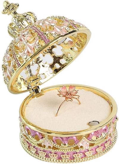 Sieraden Opbergdoos - Ring Display - Sieraden Opbergen - Kroon Prinses Stijl - 5x6 cm - C