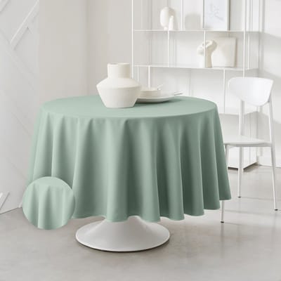 Today tafelkleed - 180x180 rond / Celadon - Tafellaken - Tafellinnen