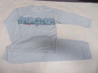 Petit Bateau - Pyjama - Eponge - Bleek blauw - Velo - 6 jaar  114