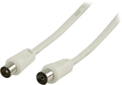 Coaxkabel Coax Male (IEC) - Coax Female (IEC) Recht 15.0 m Wit