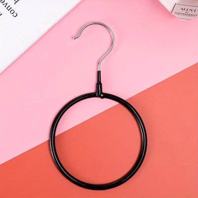 1 st Fashion Metalen O-vormige Universele Haken, Wandmontage Sjaaltoren Organizer, Eenvoudige Installatie, Stijlvolle Kledinghanger 13.5CM zwart