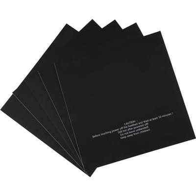 5 stuks 220x220mm 3D Printer Onderdeel Verwarmd Bed Plaat Print Stickers black
