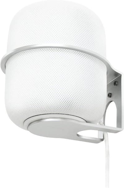 Allecto Plus - Metalen Wandbevestiging voor HomePod Speaker - Ruimtebesparend en Met Kabelbeheer - Zilver - Geschikt voor 2023 HomePod 2e Generatie/1e Generatie