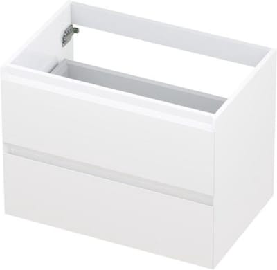 INK - Onderkast 2 Laden Greeploos Gelakt - 700x450x520 Mm - Hoogglans Wit