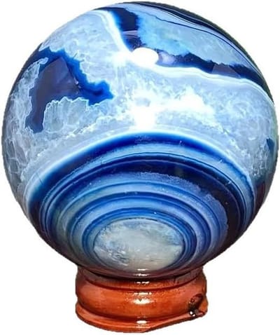 Agaat Gezondheidsballen - Handmassage Ballen - Handtherapie Oefening - Levendig Geverfd Blauw - 6-7 cm - Blauw