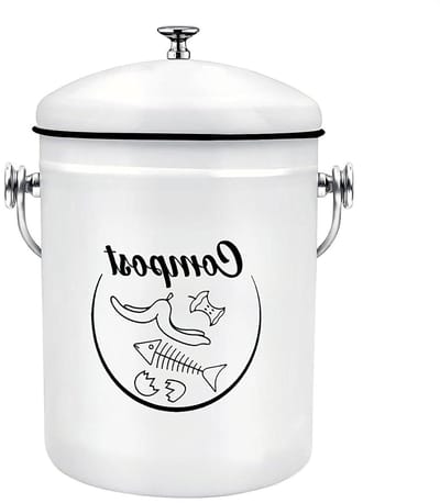Compostbak Keuken - Afvalemmer Binnen - Keukenafval Verzamelen - Geurbestendig Deksel - 5 Liter Inhoud - Meerkleurig