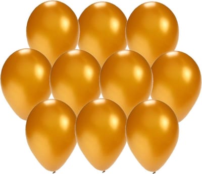 Bellatio Decorations ballonnen - 40 stuks - goud - 27 cm - helium of lucht - verjaardag / versiering