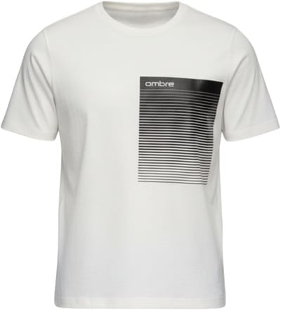 OMBRE T-shirt - Katoen - Korte Mouw Wit S