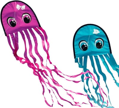 CIM Octopus draak - Krake DRAKI - Inleglijn voor kinderen vanaf 3 jaar - afmetingen: 25x160cm - incl. vliegerkoord
