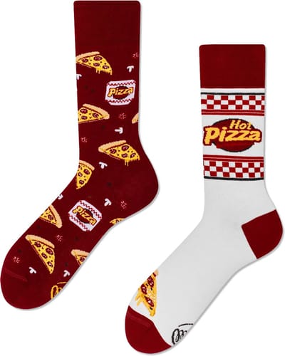 Many Mornings unisex sokken - Pizza Slice - Unisex - Maat: 35 - 38