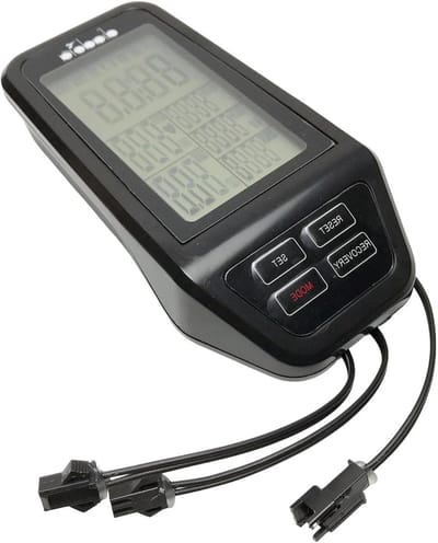 Hometrainer Monitor - Fitness Display - Cardio Training - Met Hartslagmeter - 55 x 72 mm - Zwart