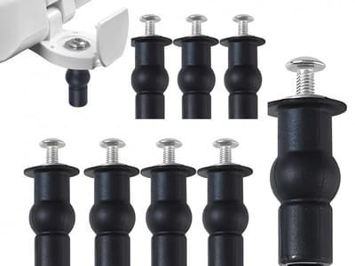 8stuks - Universele Scharnieren voor Toiletbril - Toiletbrilscharnieren - Wc Bril Onderdelen - Bevestigingsset Toiletbrilinstallatie - WC-bril bevestiging - Scharnier Vervangset - Bevestigingsgarnituur Closetzitting