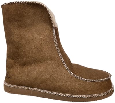 Lamsvacht Hoge Laars Pantoffel Camel - Maat: 37