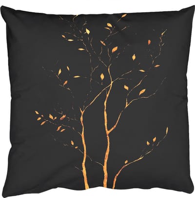 Sierkussens - Kussentjes Woonkamer - 50x50 cm - Takken - Blaadjes - Zwart