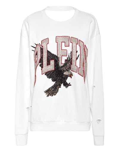 Open Back Roundneck Sweatshirt Plein Eagle