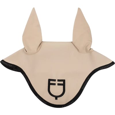 Korte muts van technische stof met logo Equestro