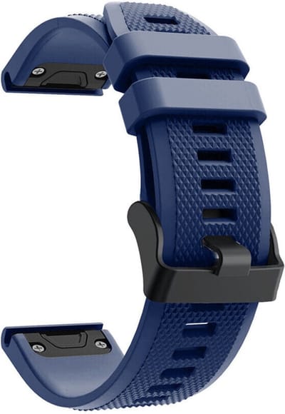 Siliconen Bandjes Blauw - Quickfit 26mm - Geschikt voor Garmin Fenix 7X - 6X - 5X