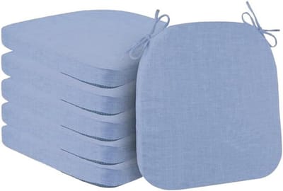 Stoelkussens Dik - Zitkussens Met Banden - Comfortabel Zitten - Dubbel Antislip Design - 40x38 cm 10cm Dik - Himmelblau