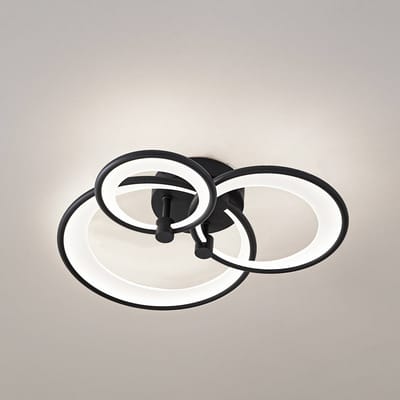 Lindby LED plafondlamp Sorma, zwart, CCT, dimbaar