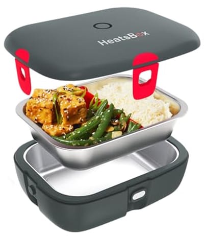 Elektrische Lunchbox met Warmhoudfunctie, Lekvrije Roestvrijstalen Schaal, 925 ml, voor het Vervoeren en Verwarmen van Gerechten