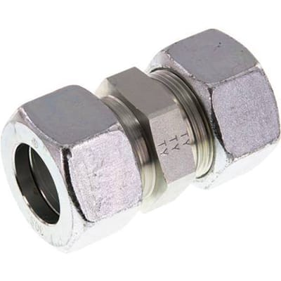 30S Verzinkt Stalen Rechte Snijring Koppeling 400 Bar DIN 2353 - FL2S-C-EZ-30-S