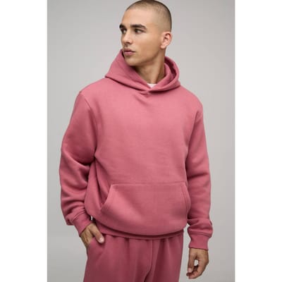 Essential Regular Fit Over the Head Hoodie | Rose | Size Small