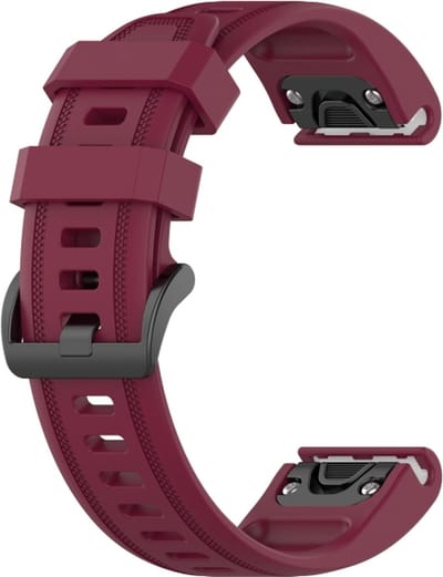 Siliconen bandje - geschikt voor Garmin Fenix 5S / 5S Plus / 6S / 6S Pro / 7S / 7S Pro / 8 (43 mm) / Approach S12 / S42 / S70 42 mm / Epix Pro (Gen 2) 42 mm / D2 Delta S / Descent Mk2S / Mk3(i) 42 mm - bordeauxrood