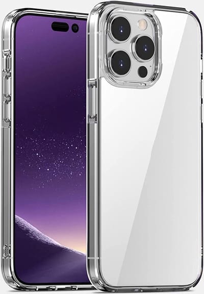 Hoesje geschikt iPhone 14 Pro Hoesje Transparant - Siliconen Hardcase Hoesje geschikt voor iPhone 14 Pro