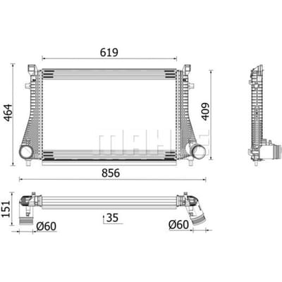 InlaatluchtRadiator MAHLE CI 667 000P